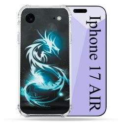Coque Renforcée Pour Iphone 17 Air Fantastique Dragon Bleu