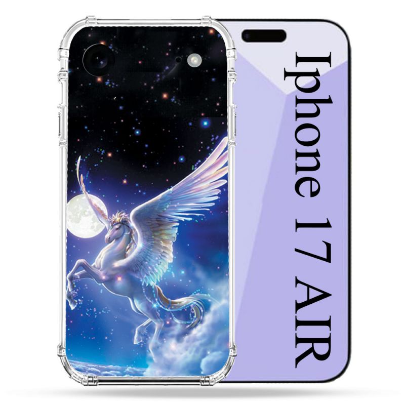 Coque Renforcée Pour Iphone 17 Air Fantastique Licorne Céleste