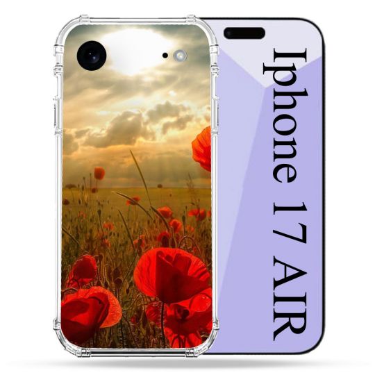 Coque Renforcée Pour Iphone 17 Air Fleur Coquelicot
