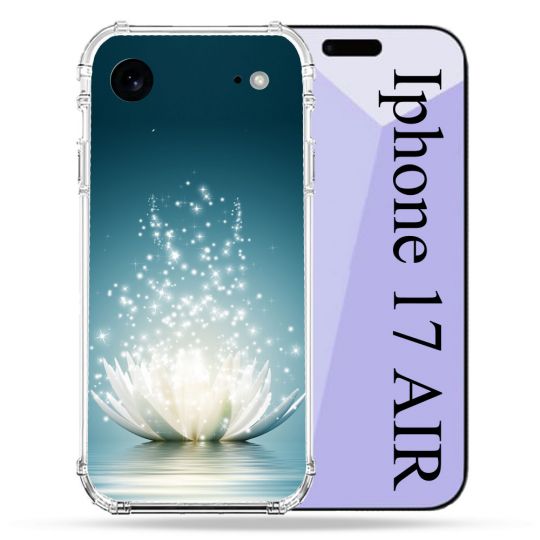 Coque Renforcée Pour Iphone 17 Air Fleur Lotus Blanc