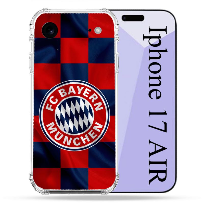 Coque Renforcée Pour Iphone 17 Air Foot Bayern Munich Carreaux