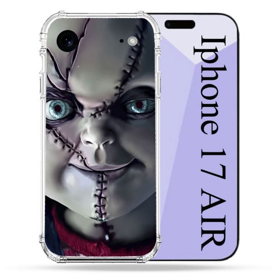 Coque Renforcée Pour Iphone 17 Air Horreur Chucky Cicatrice