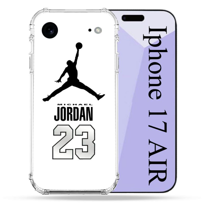 Coque Renforcée Pour Iphone 17 Air Jordan 23 Blanc