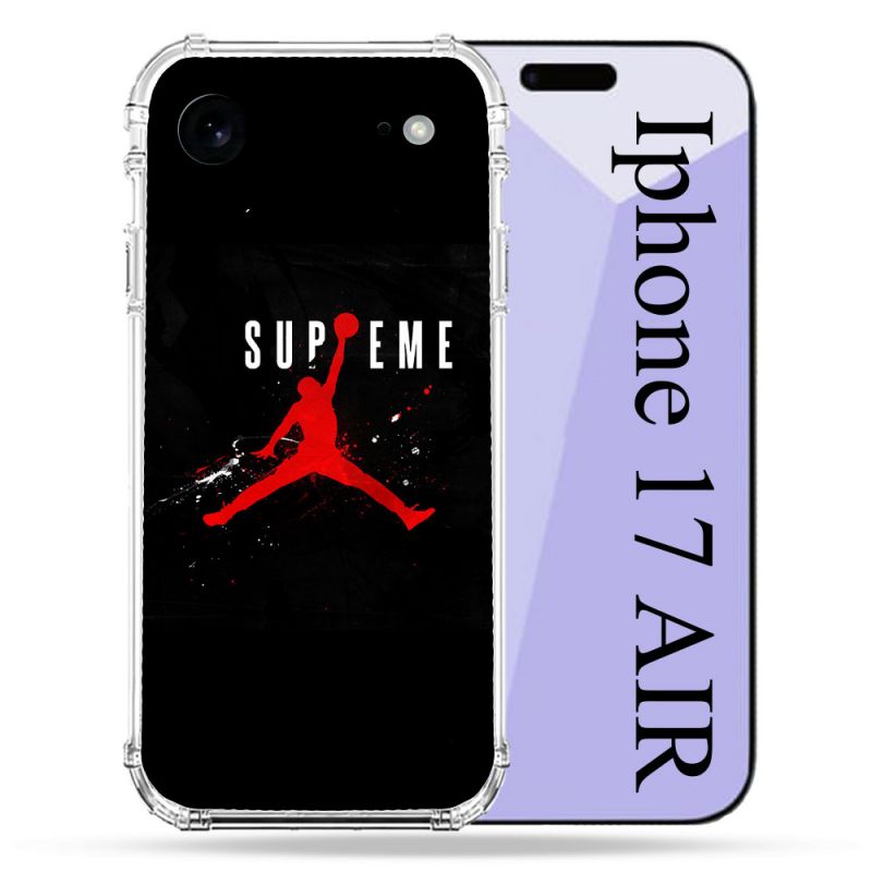 Coque Renforcée Pour Iphone 17 Air Jordan Supreme Noir