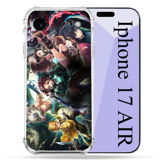 Coque Renforcée Pour Iphone 17 Air Manga Demon Slayer Groupe