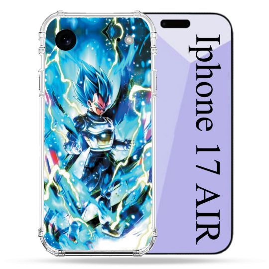 Coque Renforcée Pour Iphone 17 Air Manga Dragon Ball Vegeta Bleu