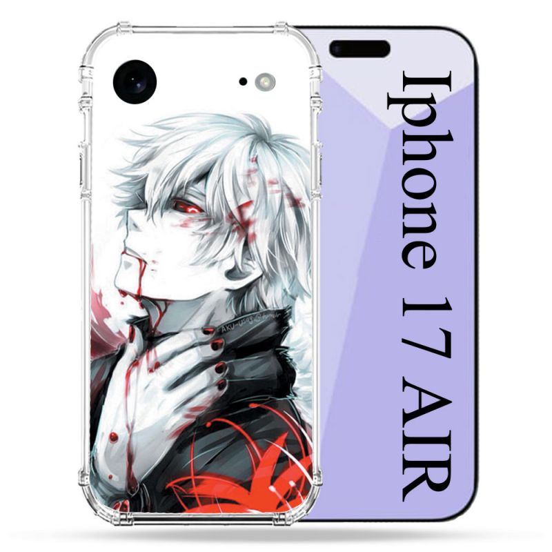 Coque Renforcée Pour Iphone 17 Air Manga Tokyo Ghoul Kaneki Blanc