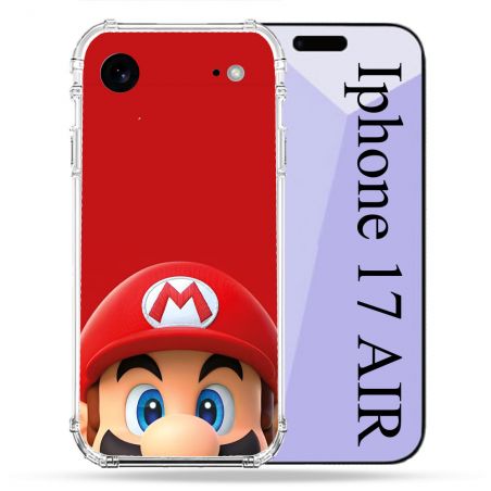 Coque Renforcée Pour Iphone 17 Air Mario Rouge