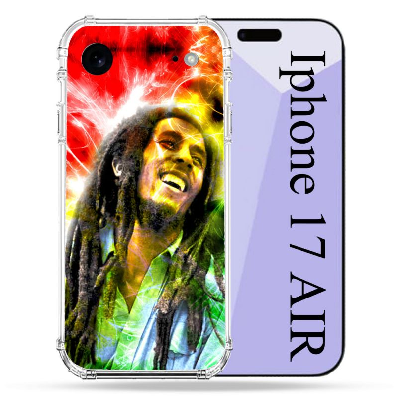 Coque Renforcée Pour Iphone 17 Air Musique Bob Marley Color