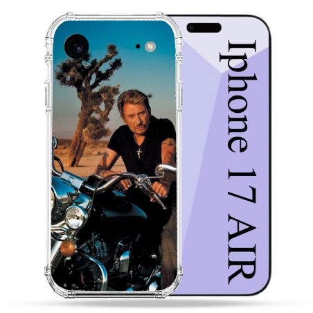 Coque Renforcée Pour Iphone 17 Air Musique Johnny Hallyday Moto