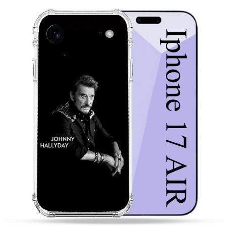 Coque Renforcée Pour Iphone 17 Air Musique Johnny Hallyday Noir