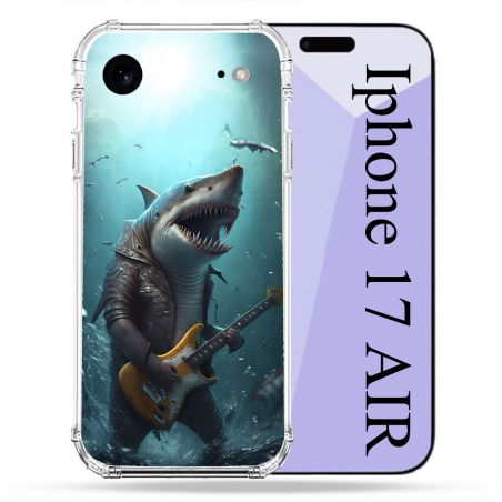 Coque Renforcée Pour Iphone 17 Air Musique Rock Requin
