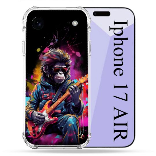 Coque Renforcée Pour Iphone 17 Air Musique Rock Singe