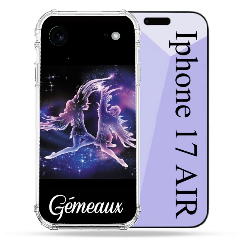 Coque Renforcée Pour Iphone 17 Air Signe Zodiaque 2 Gémeaux