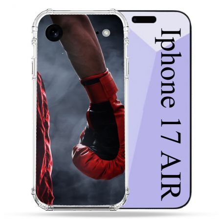 Coque Renforcée Pour Iphone 17 Air Sport Boxe Gant Rouge