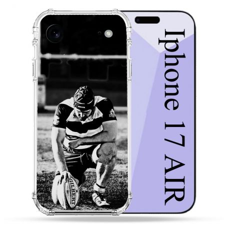 Coque Renforcée Pour Iphone 17 Air Sport Rugby Noir Blanc