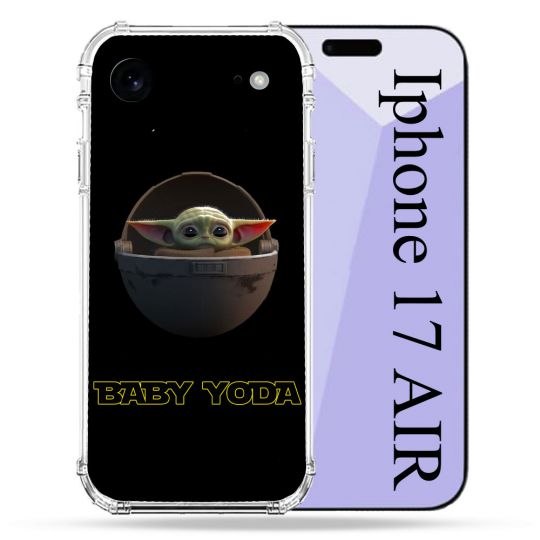 Coque Renforcée Pour Iphone 17 Air Star Wars - Yoda bebe noir