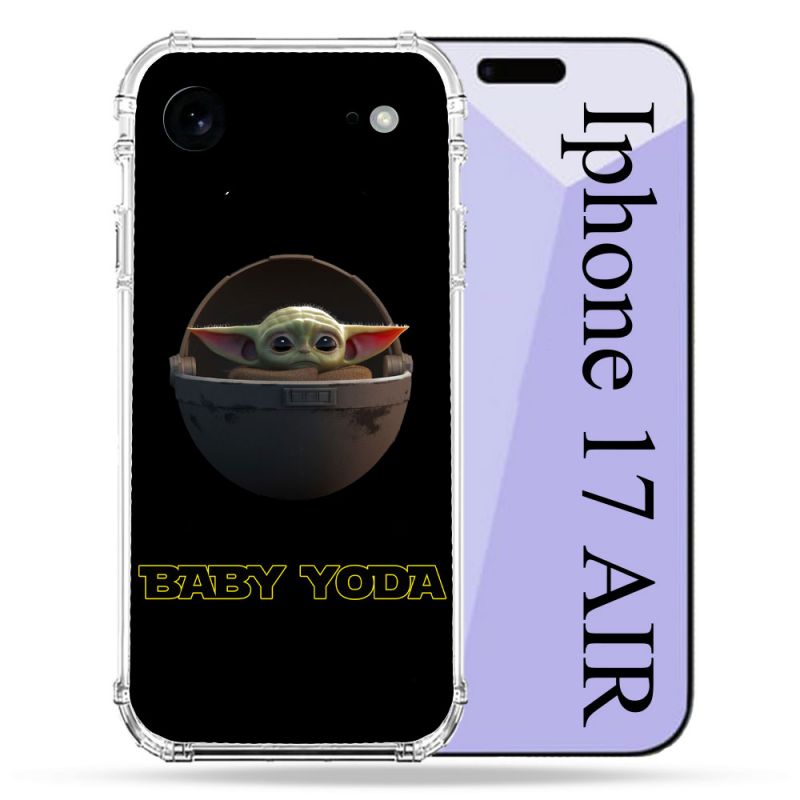 Coque Renforcée Pour Iphone 17 Air Star Wars - Yoda bebe noir