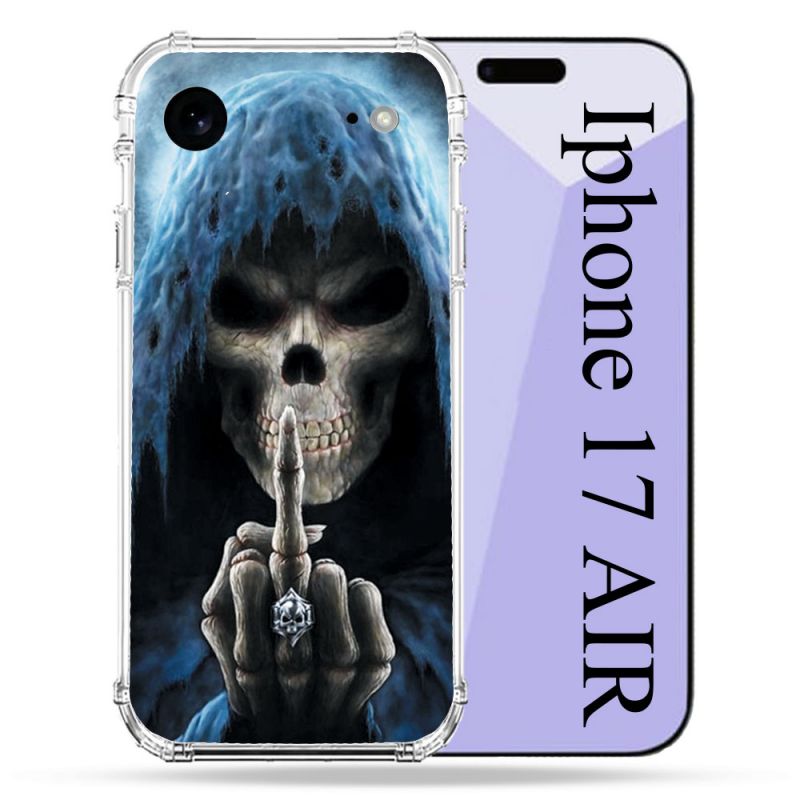 Coque Renforcée Pour Iphone 17 Air Tete de Mort Doigt
