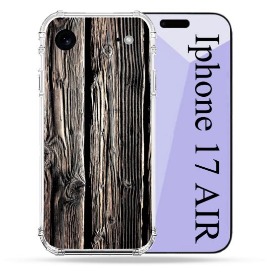 Coque Renforcée Pour Iphone 17 Air Texture Bois