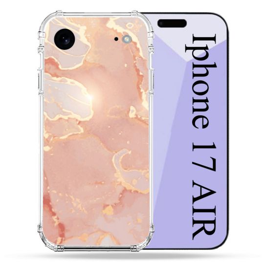 Coque Renforcée Pour Iphone 17 Air Texture Marbre Rose
