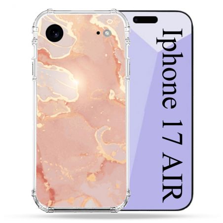 Coque Renforcée Pour Iphone 17 Air Texture Marbre Rose