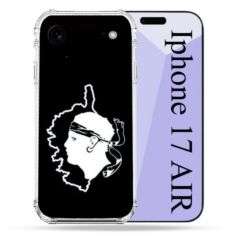 Coque Renforcée Pour Iphone 17 Air Voyage Corse Noir