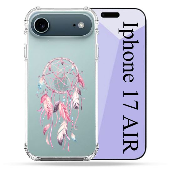 Coque Renforcée Transparente Pour Iphone 17 Air Attrape Reve Rose