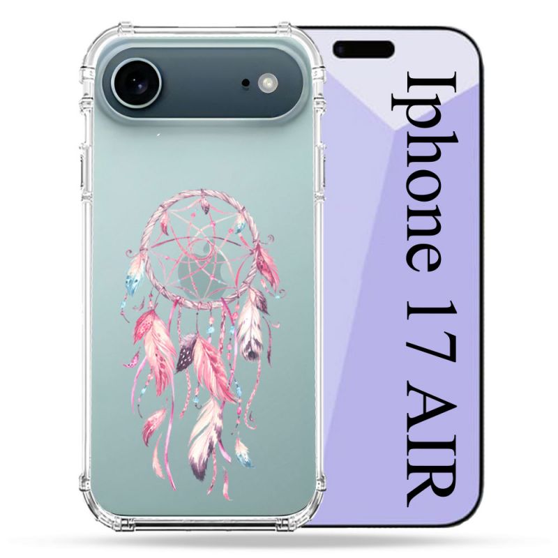 Coque Renforcée Transparente Pour Iphone 17 Air Attrape Reve Rose