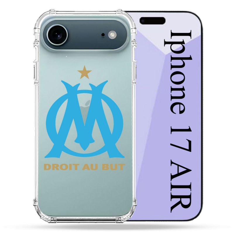 Coque Renforcée Transparente Pour Iphone 17 Air Foot Olympique Marseille OM