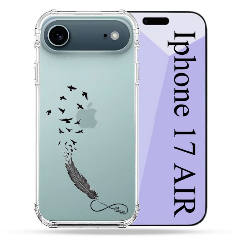 Coque Renforcée Transparente Pour Iphone 17 Air Plume Infini