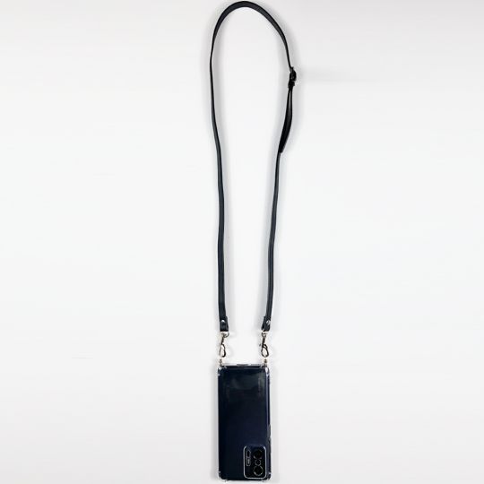 Coque Renforcée Transparente Pour Iphone 17 Air Lanière / Cordon Cuir 2 Noir