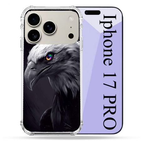 Coque Renforcée Magsafe Pour Iphone 17 Pro Animal Aigle Royal Noir