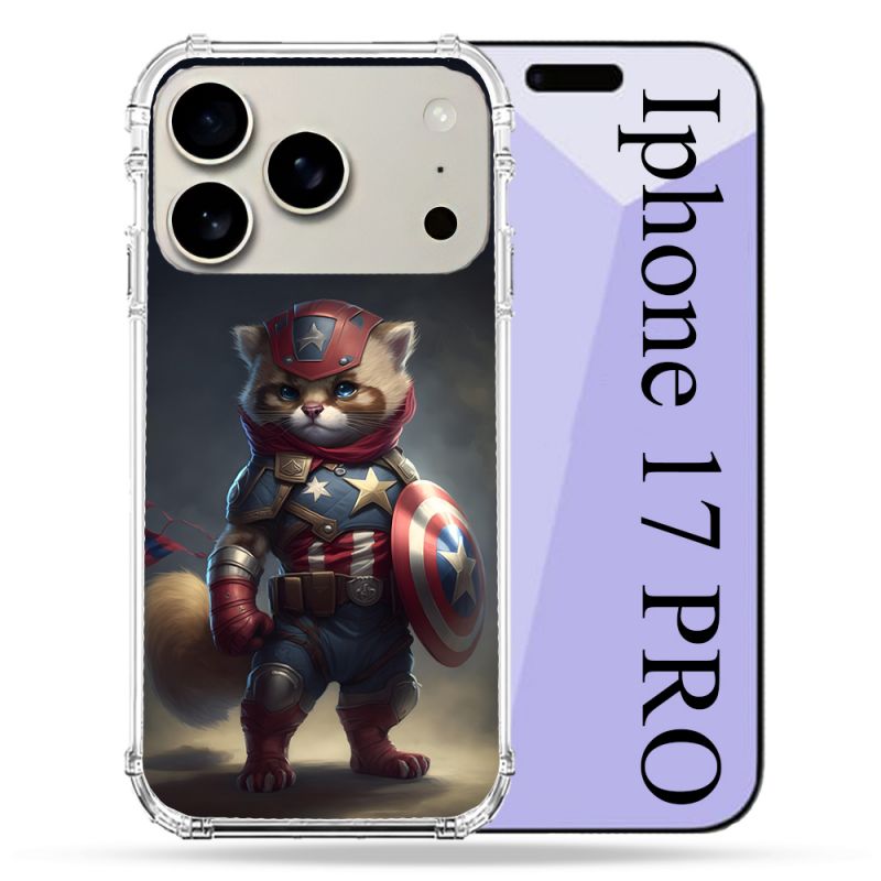 Coque Renforcée Magsafe Pour Iphone 17 Pro Animal Chat America