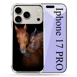 Coque Renforcée Magsafe Pour Iphone 17 Pro Animal Cheval Marron