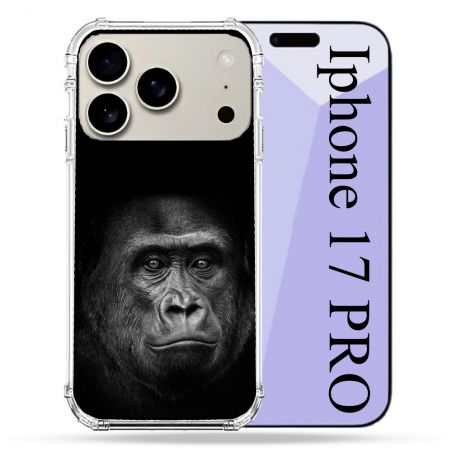 Coque Renforcée Magsafe Pour Iphone 17 Pro Animal Gorille Noir