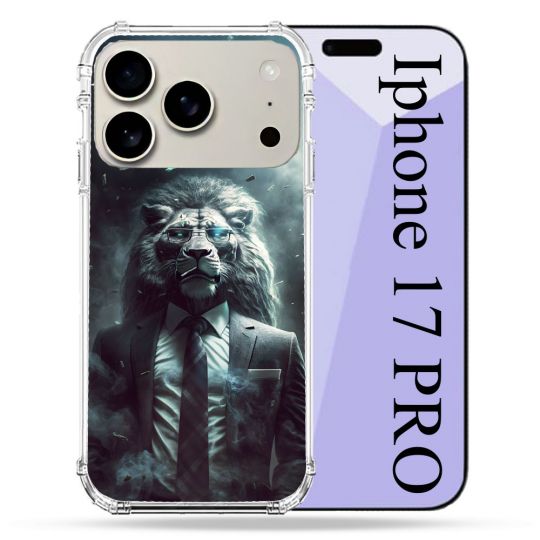 Coque Renforcée Magsafe Pour Iphone 17 Pro Animal Lion Business