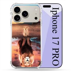 Coque Renforcée Magsafe Pour Iphone 17 Pro Animal Lion Reflet
