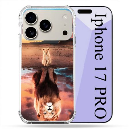 Coque Renforcée Magsafe Pour Iphone 17 Pro Animal Lion Reflet