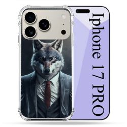 Coque Renforcée Magsafe Pour Iphone 17 Pro Animal Loup Business