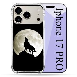 Coque Renforcée Magsafe Pour Iphone 17 Pro Animal Loup Noir