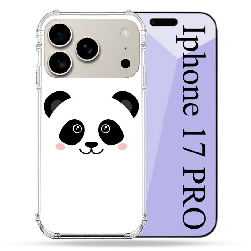 Coque Renforcée Magsafe Pour Iphone 17 Pro Animal Panda Blanc