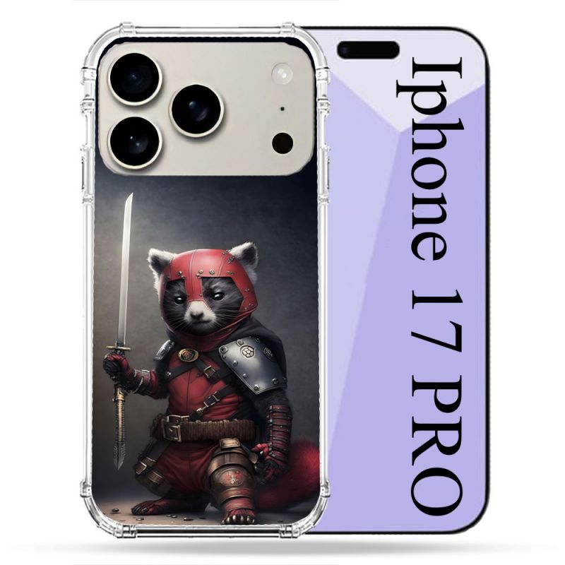 Coque Renforcée Magsafe Pour Iphone 17 Pro Animal Raton Samouraï