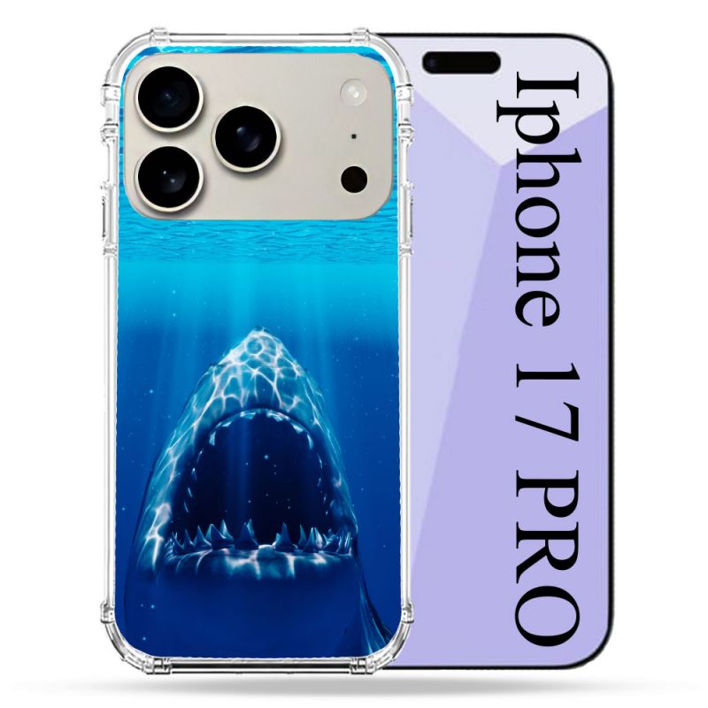 Coque Renforcée Magsafe Pour Iphone 17 Pro Animal Requin Dent