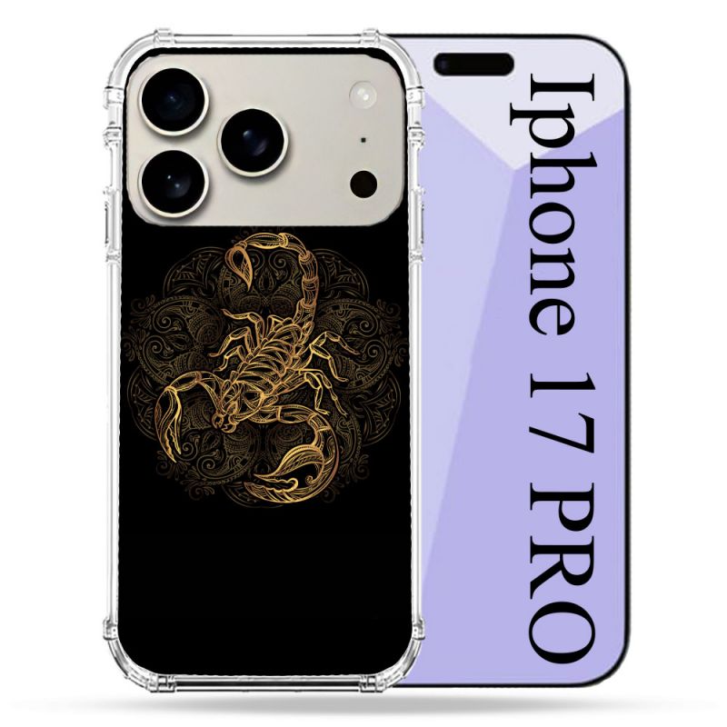 Coque Renforcée Magsafe Pour Iphone 17 Pro Animal Scorpion Fresque