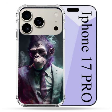 Coque Renforcée Magsafe Pour Iphone 17 Pro Animal Singe Business