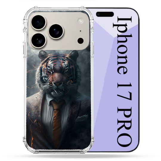 Coque Renforcée Magsafe Pour Iphone 17 Pro Animal Tigre Business