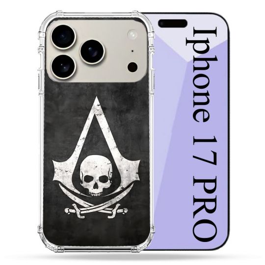 Coque Renforcée Magsafe Pour Iphone 17 Pro Assassin Creed Tete Mort