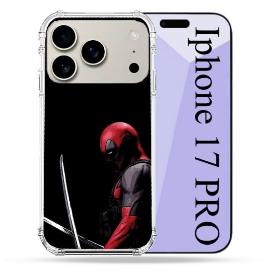Coque Renforcée Magsafe Pour Iphone 17 Pro Deadpool Epee