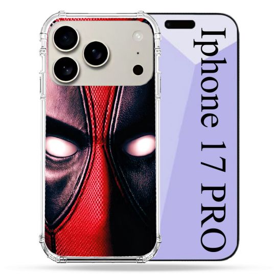 Coque Renforcée Magsafe Pour Iphone 17 Pro Deadpool Yeux
